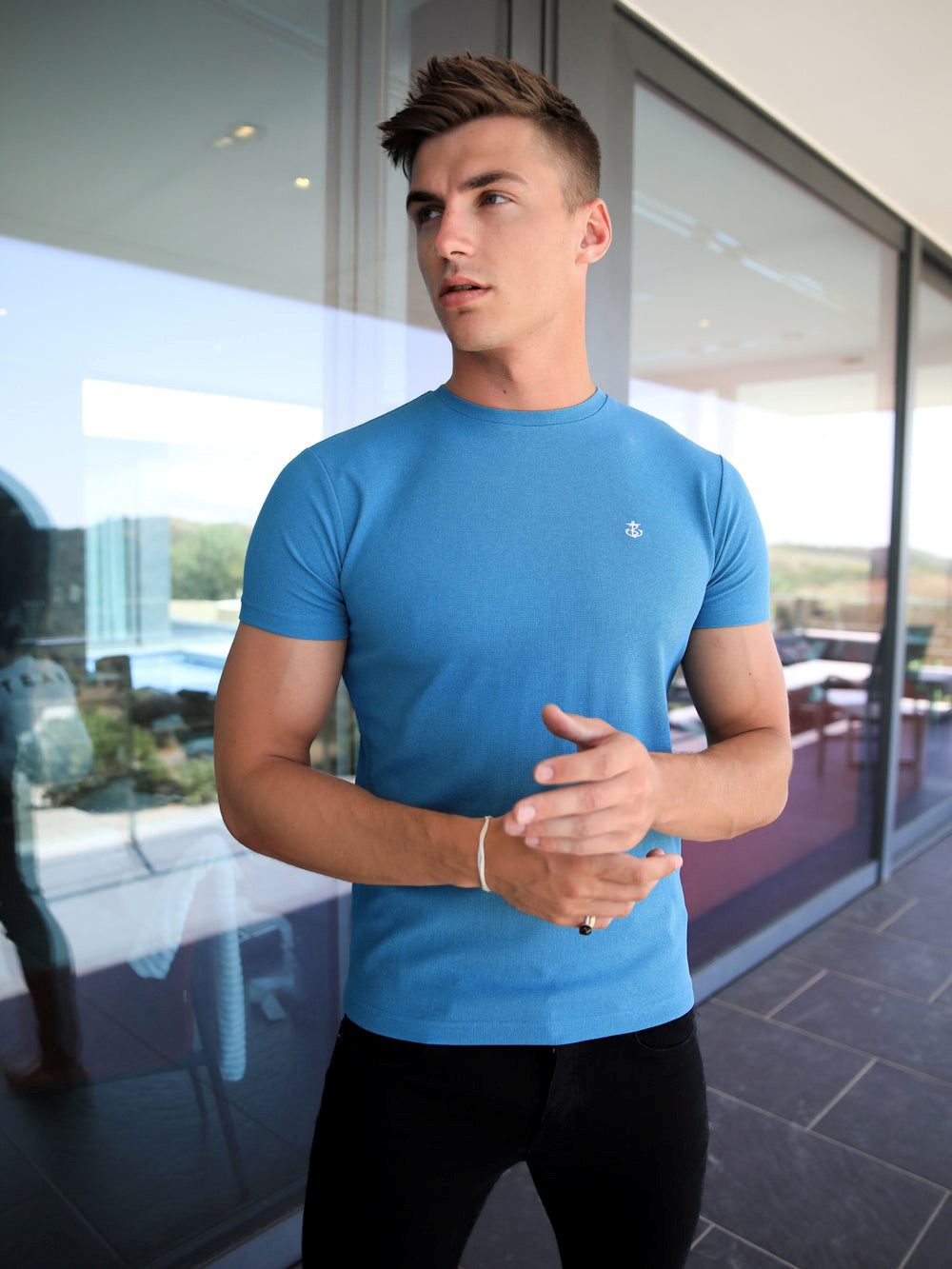 Blakely Eli T-Shirt Azules | KWXFMZ890