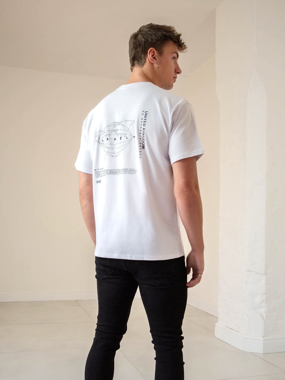 Blakely Global Oversized Tee Blancas | TZCVPS273