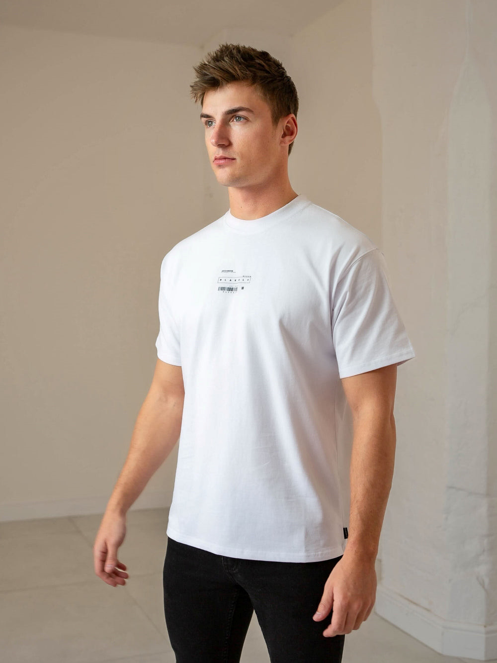 Blakely Global Oversized Tee Blancas | TZCVPS273