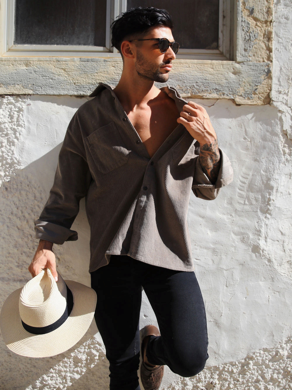 Blakely Halkirk Oversized Cord Shirt Marrones | UYJDPK419