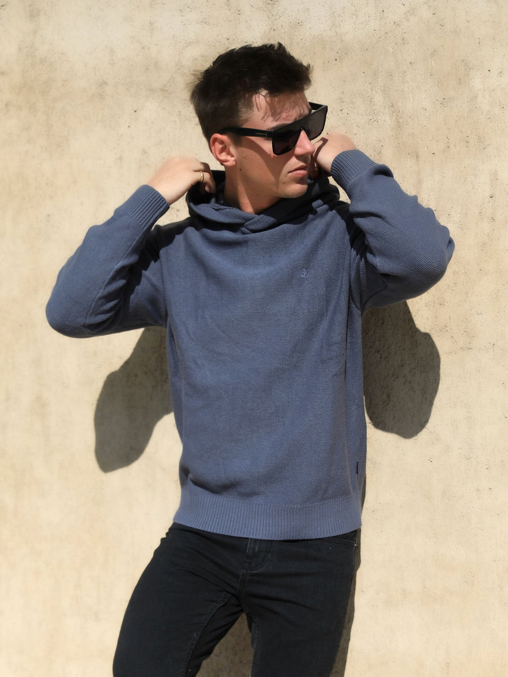 Blakely Huxley Knitted Hoodie Azules | KXTYRV123
