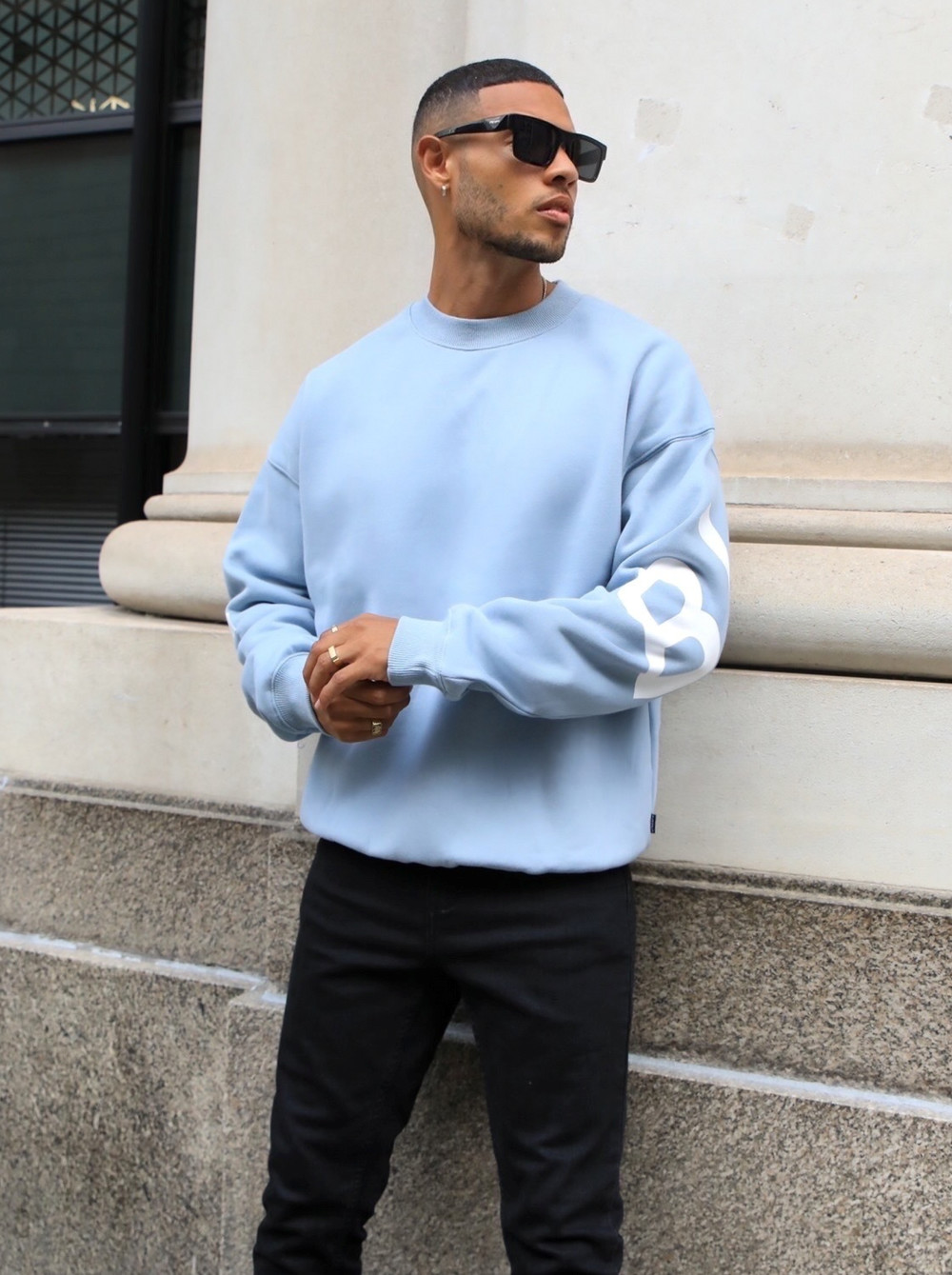 Blakely Idris Oversized Jumper Azules | OICDAK075