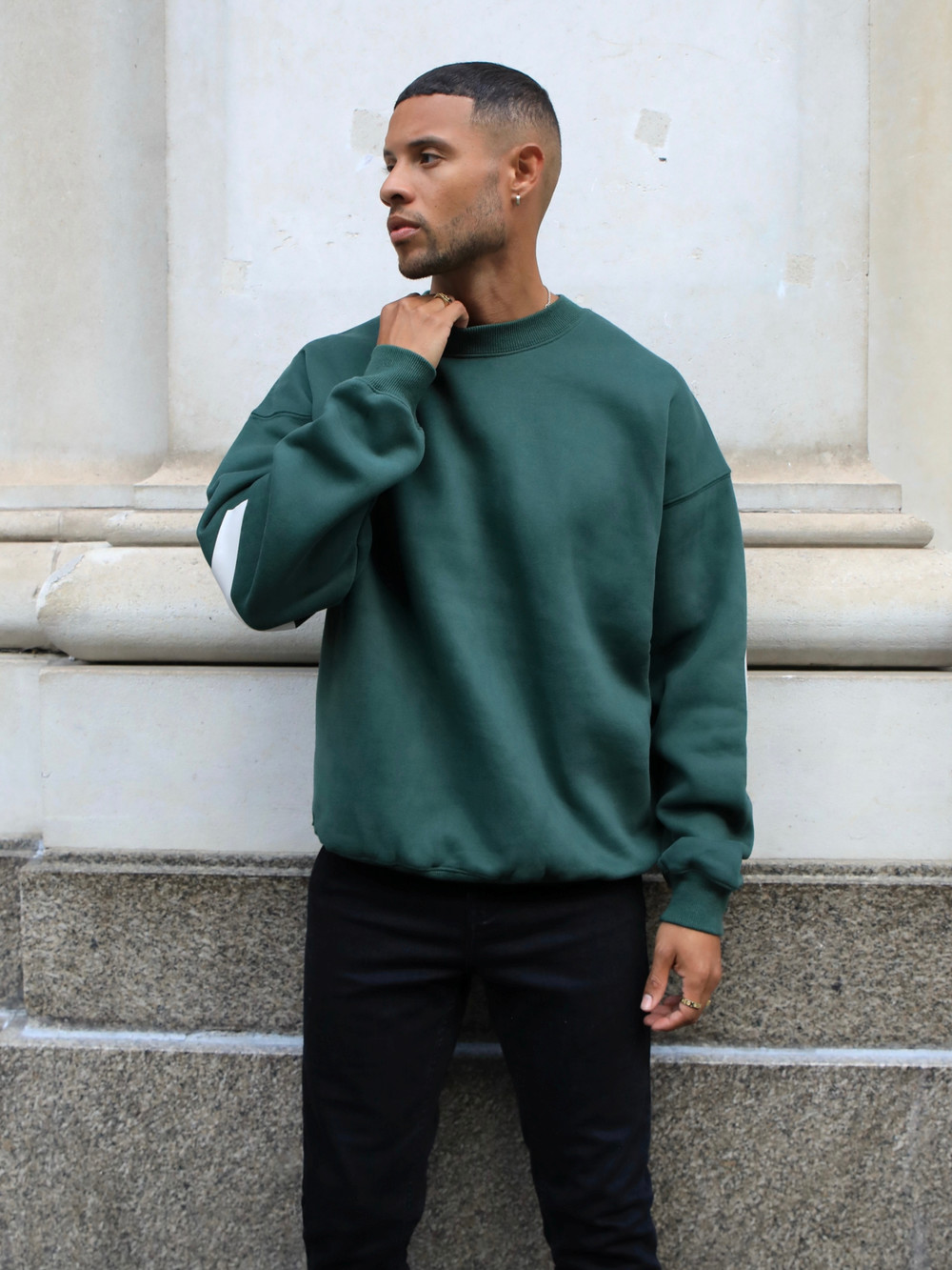 Blakely Idris Oversized Jumper Verde Oscuro | AIWRFJ072