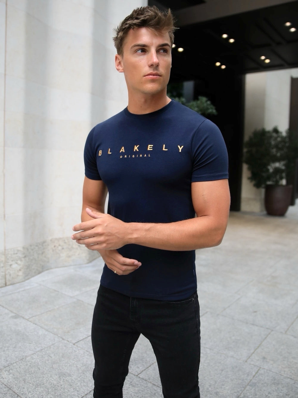 Blakely Imola T-Shirt Azul Marino | ETXSKN051