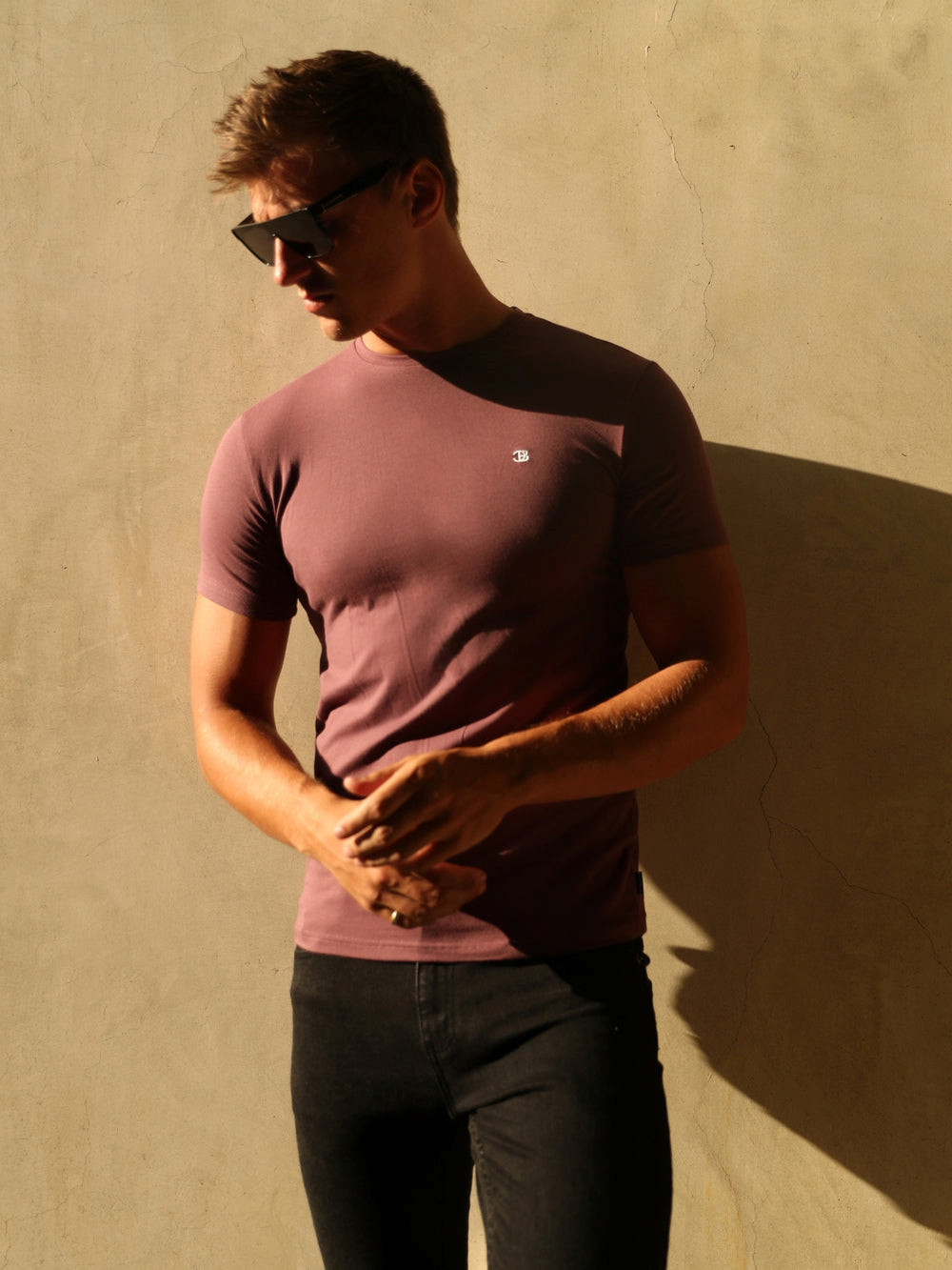 Blakely Initial T-Shirt Burdeos | MHGQFL593