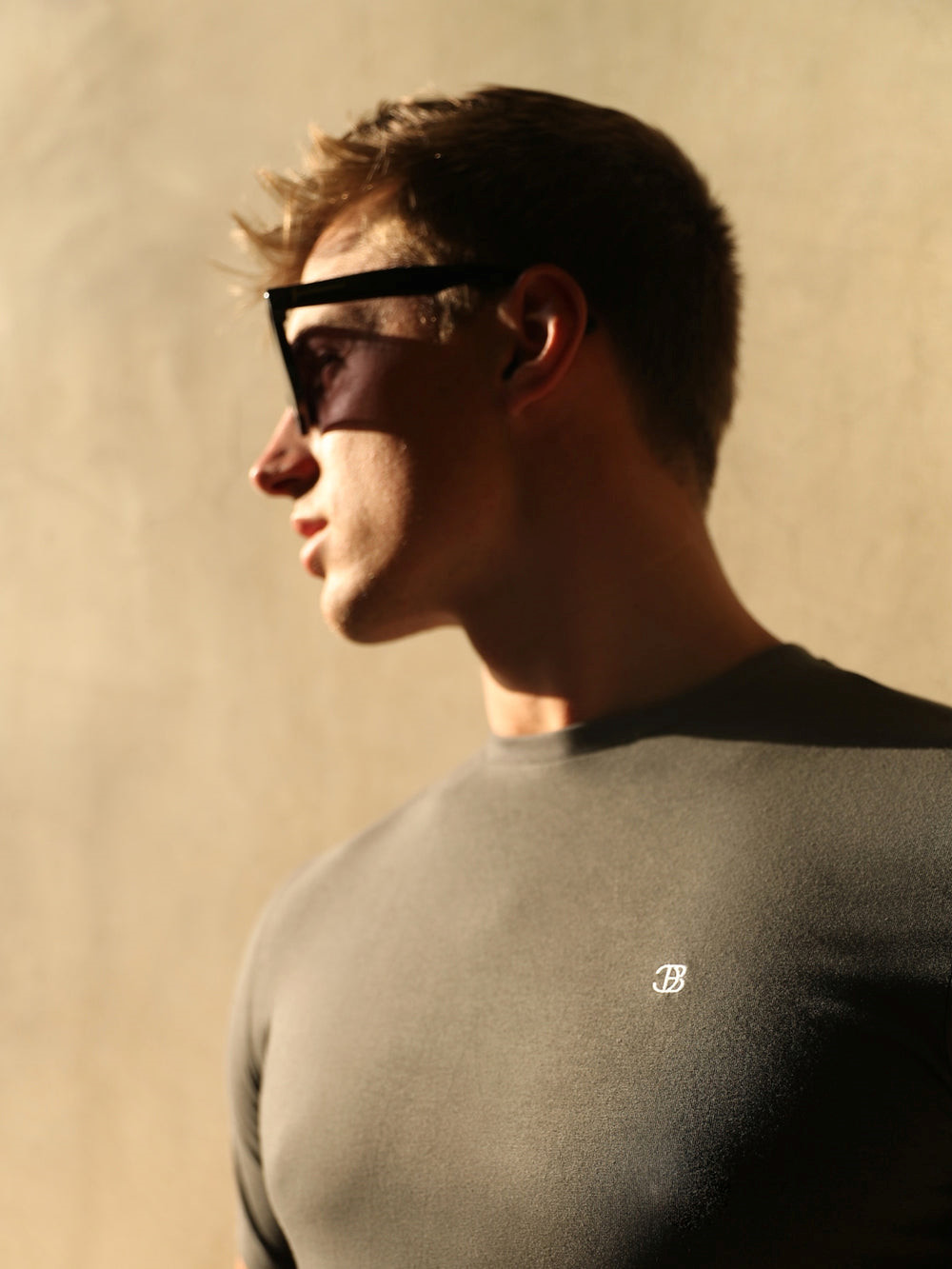 Blakely Initial T-Shirt Charcoal | LRYXBC278