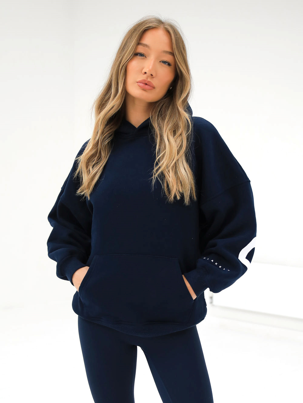 Blakely Isabel Oversized Hoodie Azul Marino Azules | OHVRZX054