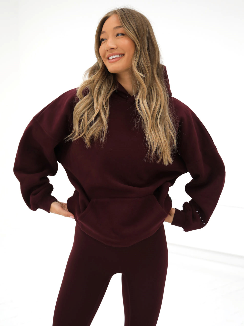 Blakely Isabel Oversized Hoodie Burdeos | NVAUZW072