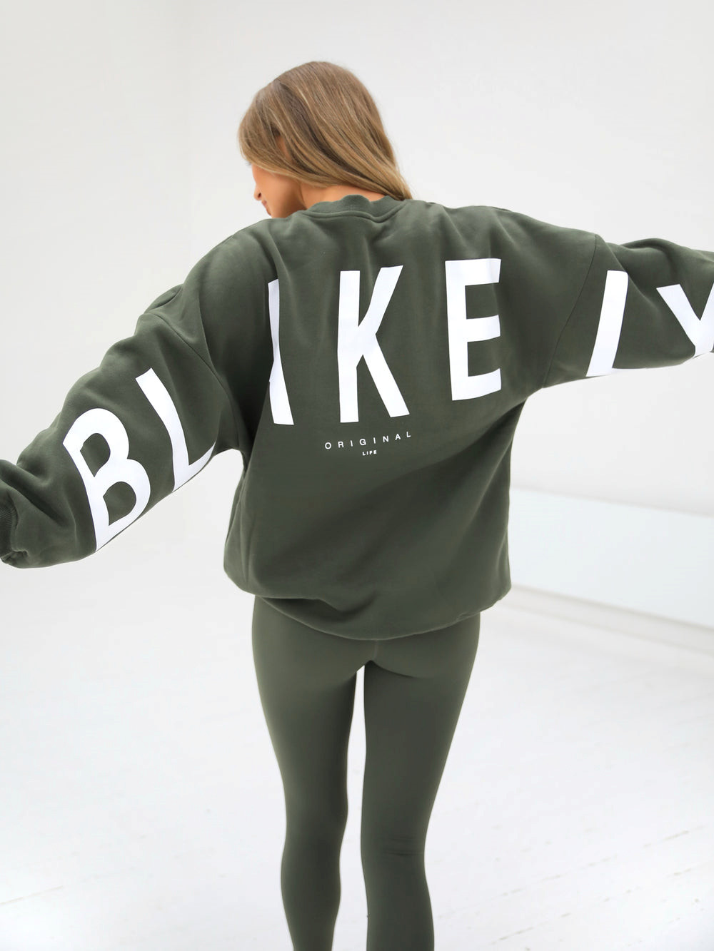 Blakely Isabel Oversized Jumper Kaki Oscuro Verde | WRVEJB185