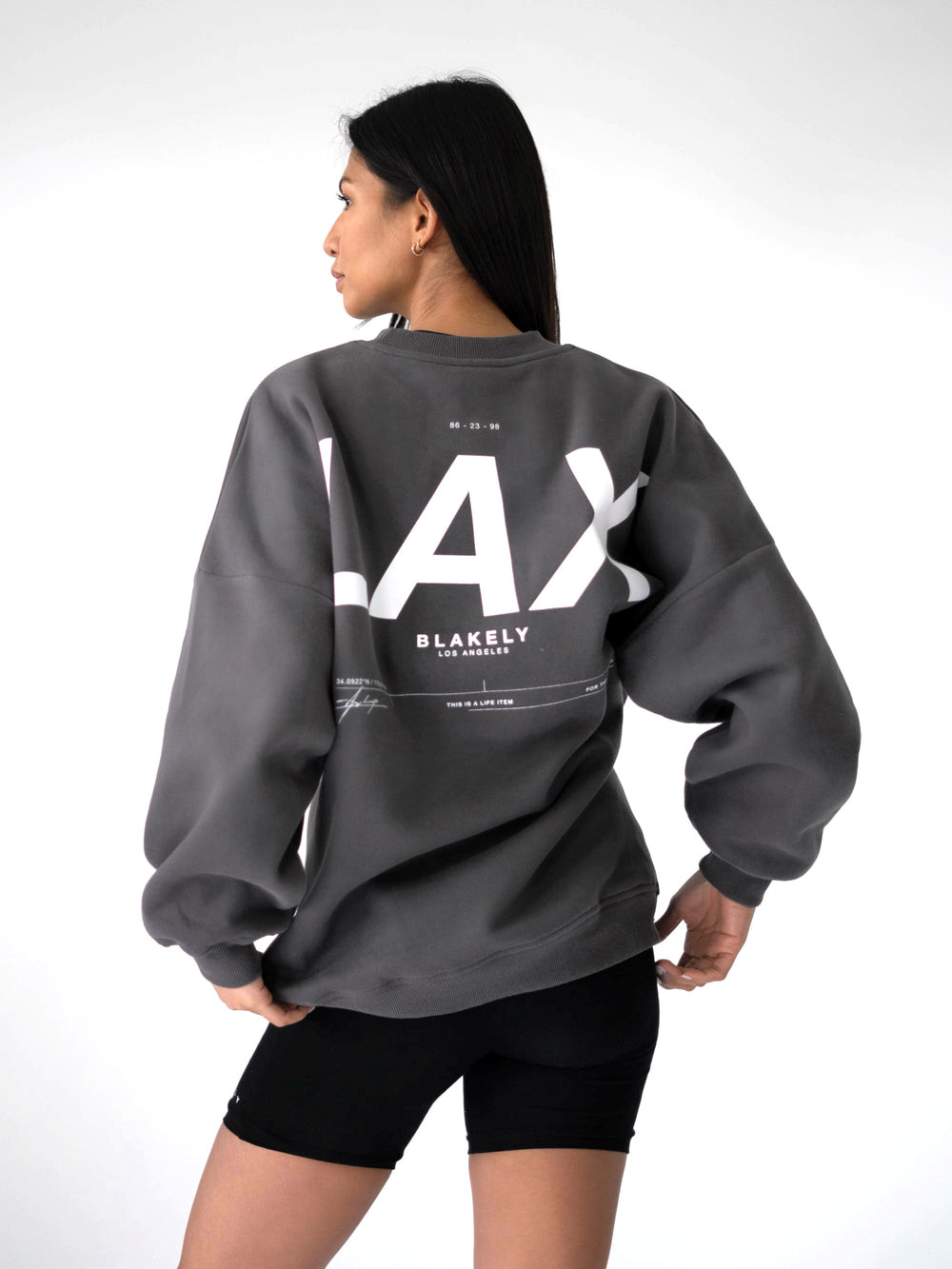 Blakely LAX Isabel Oversized Jumper Charcoal | QRYEFB769