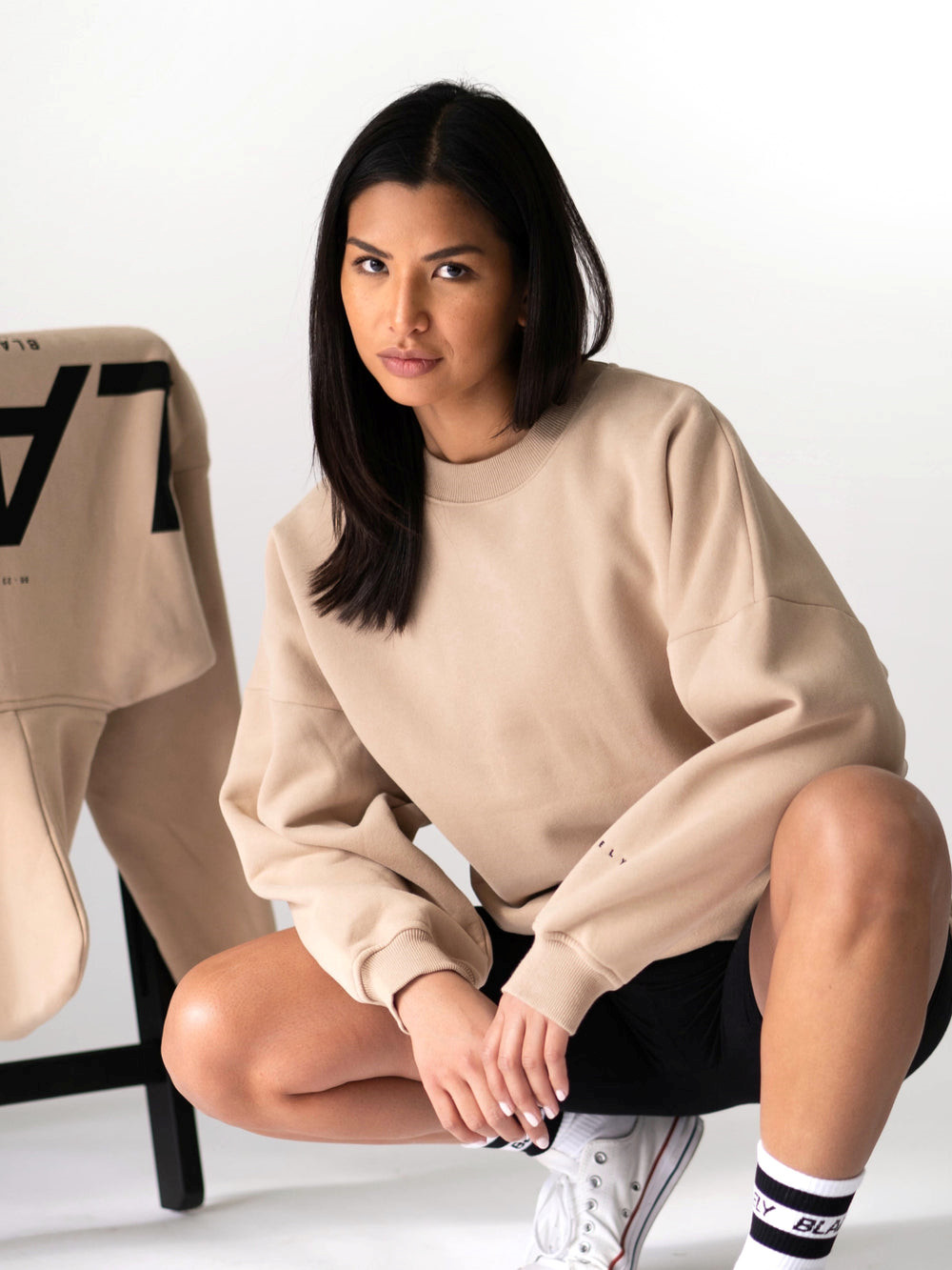 Blakely LAX Isabel Oversized Jumper Tan | CVFOHL093