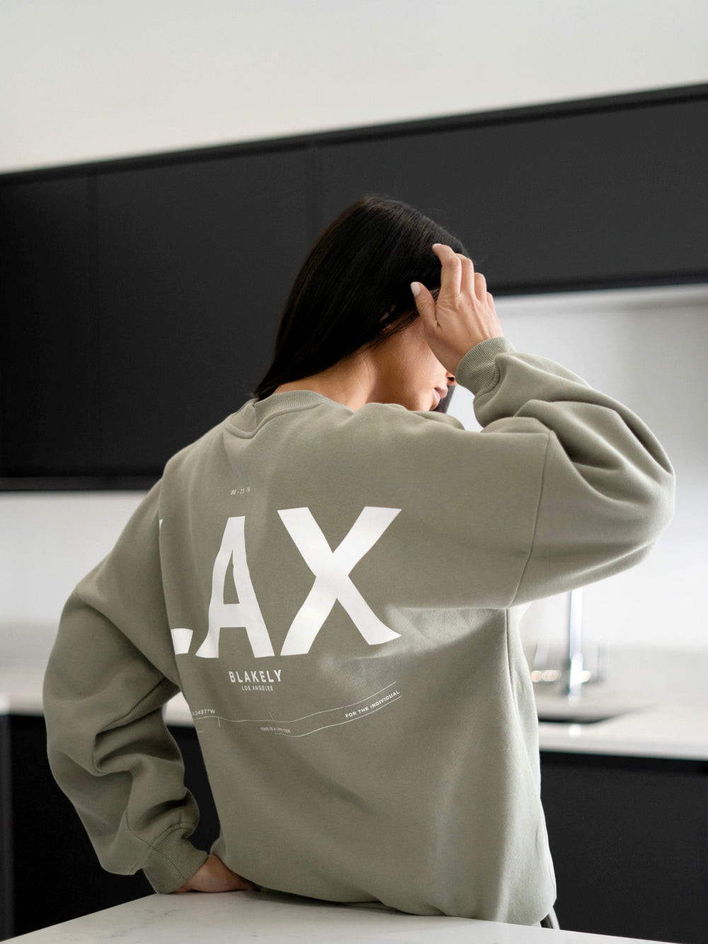 Blakely LAX Isabel Oversized Jumper Verde Oliva | VOIXQC093