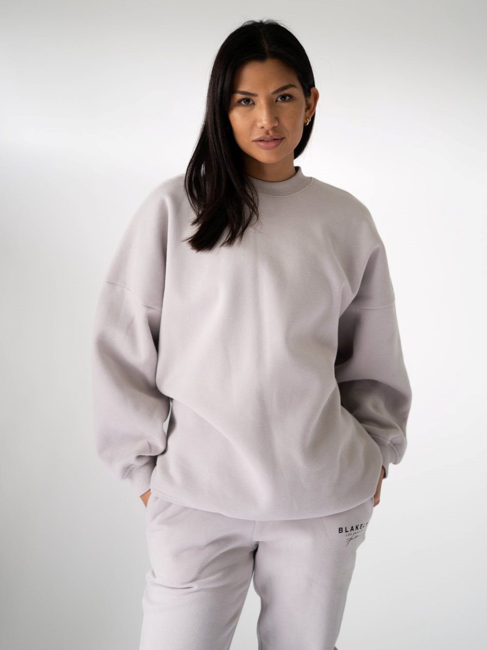 Blakely LDN Womens Oversized Jumper Stone | TONXVR145