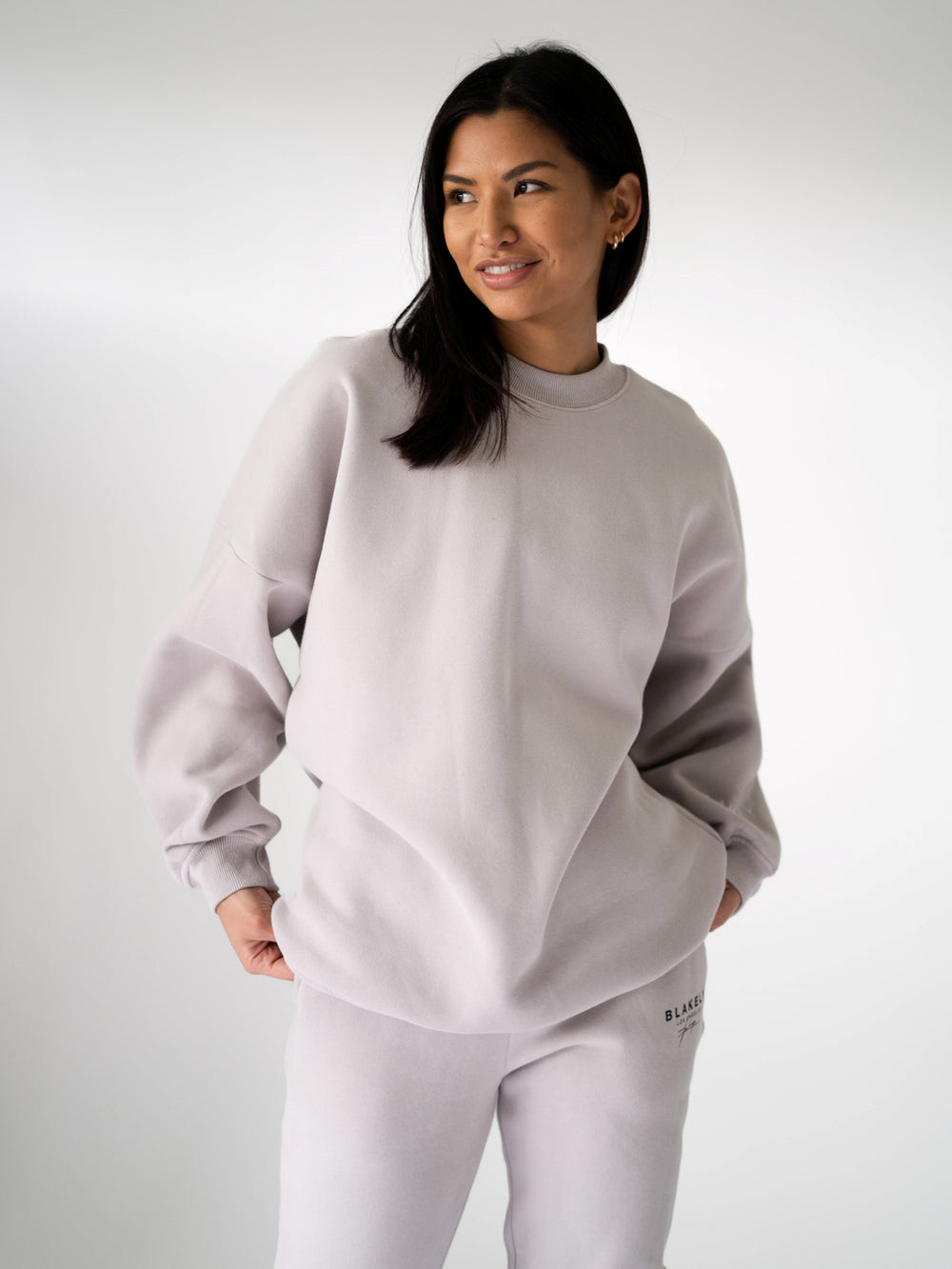 Blakely LDN Womens Oversized Jumper Stone | TONXVR145