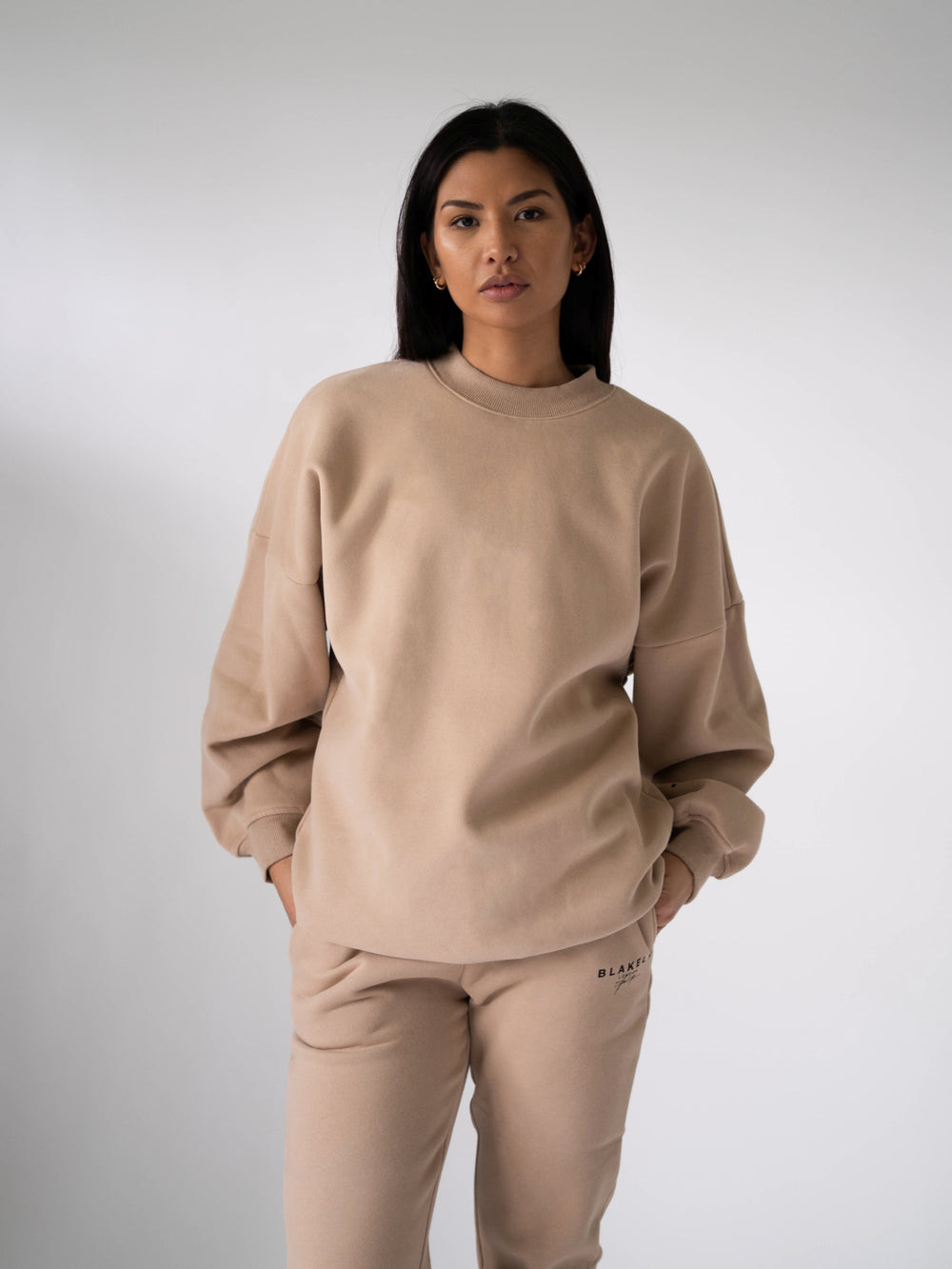 Blakely LDN Womens Oversized Jumper Tan | WVYSIA537