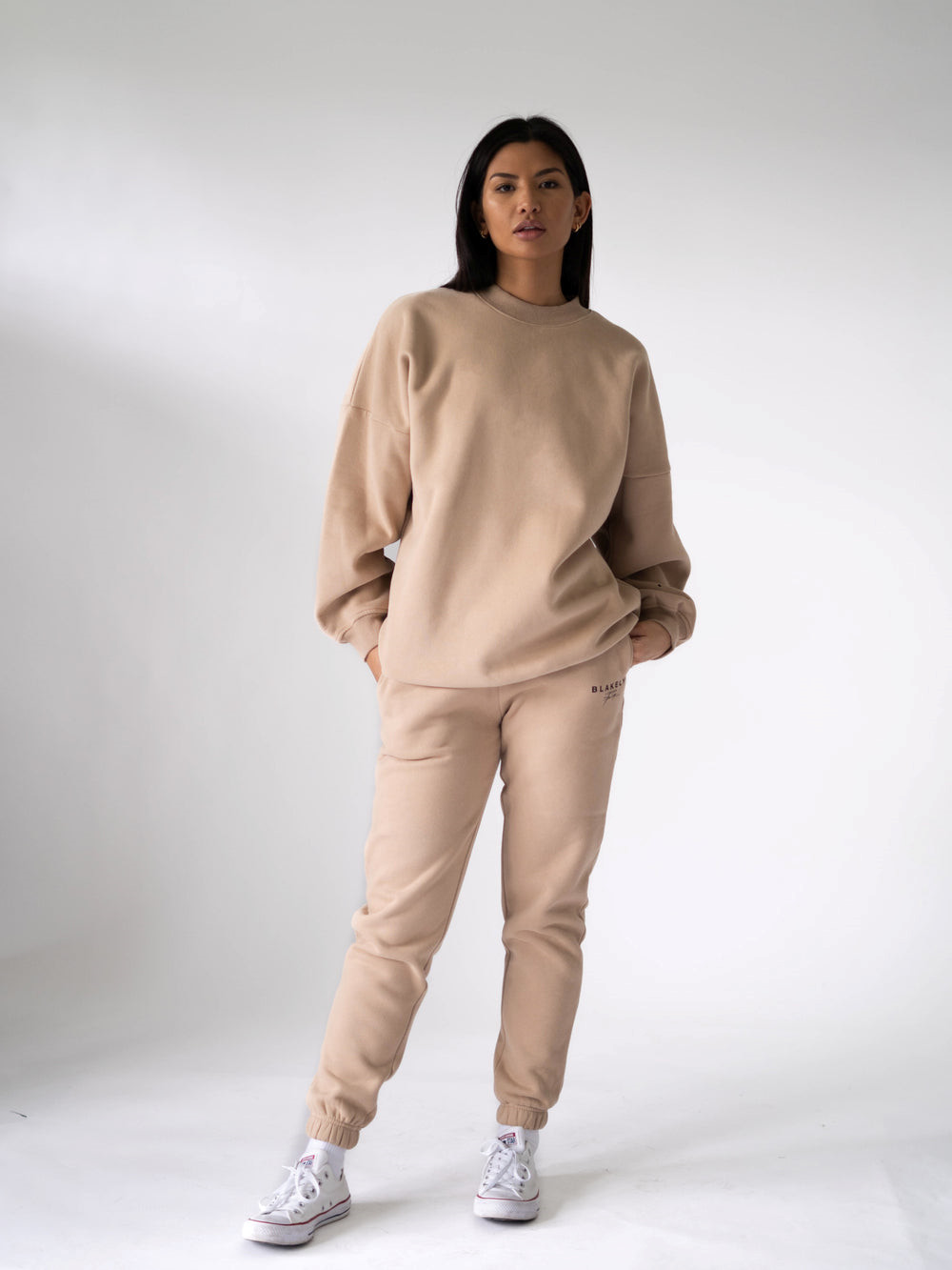 Blakely LDN Womens Oversized Jumper Tan | WVYSIA537