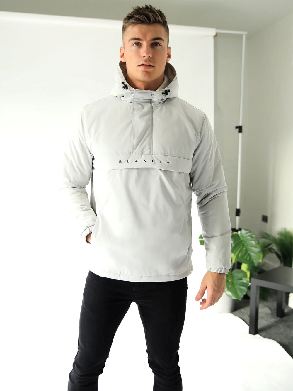 Blakely Lagan Pull Over Jacket Stone | IBYNFJ562