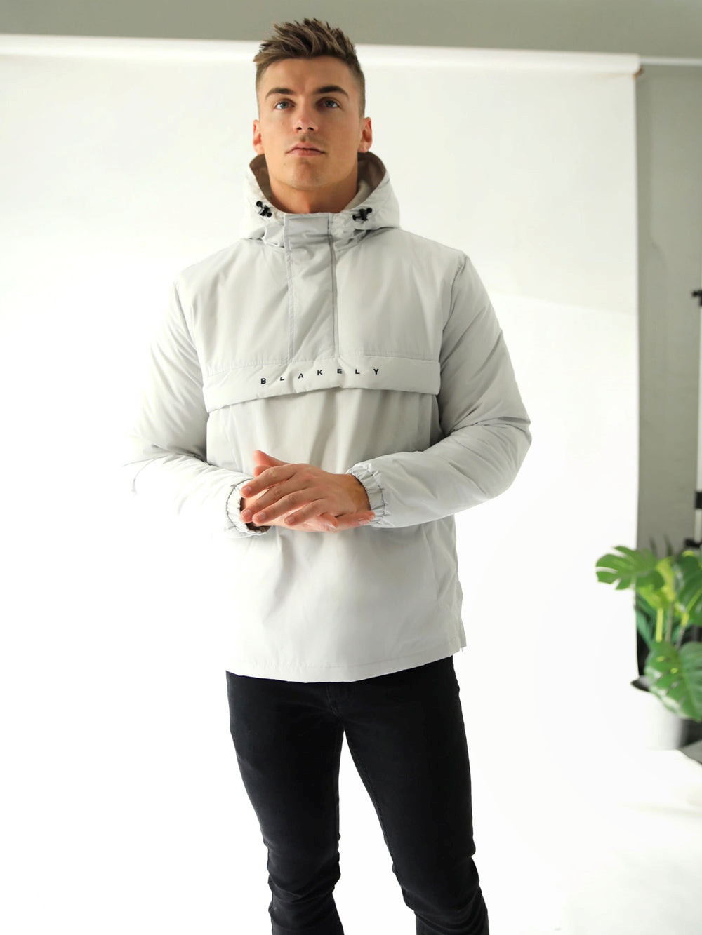 Blakely Lagan Pull Over Jacket Stone | IBYNFJ562