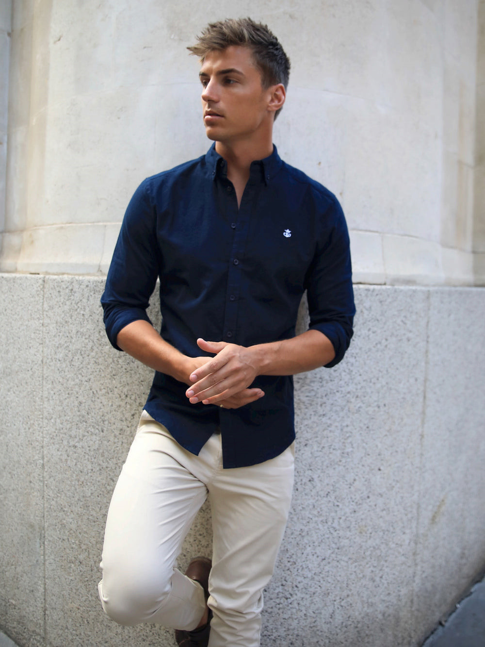 Blakely Lisbon Shirt Azul Marino | NIPKAM659