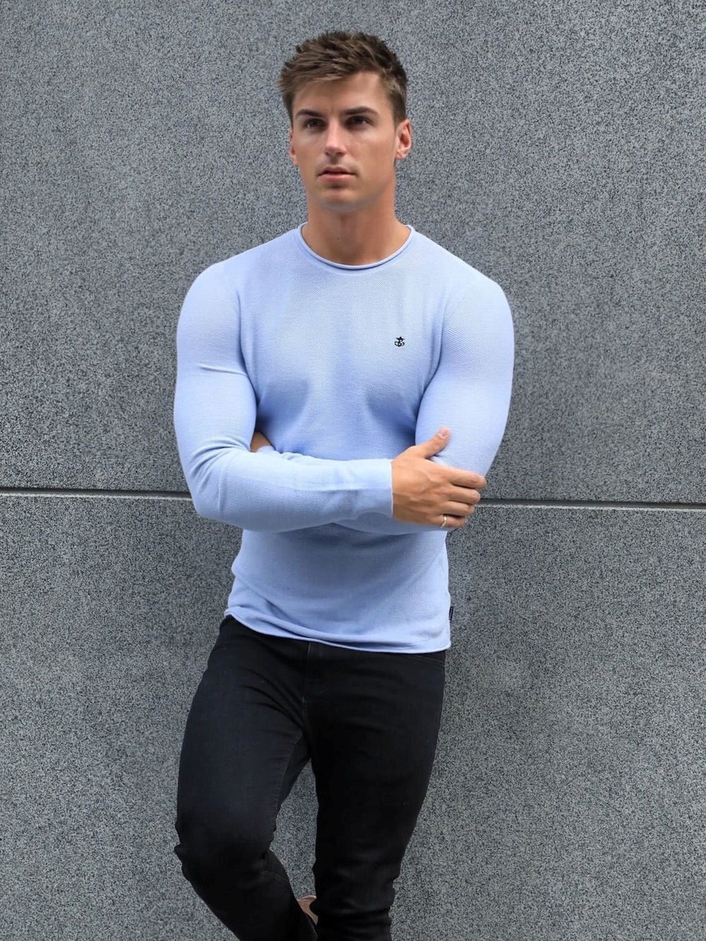 Blakely Mason Knit Jumper Azules Claro | CQFEKV861
