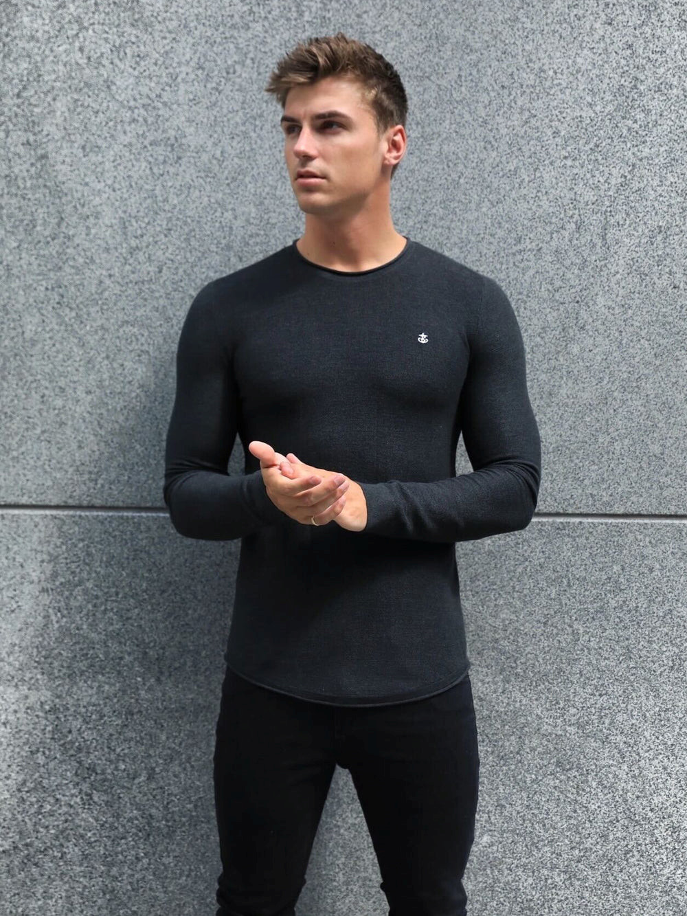 Blakely Mason Knit Jumper Charcoal | SFEJGP197