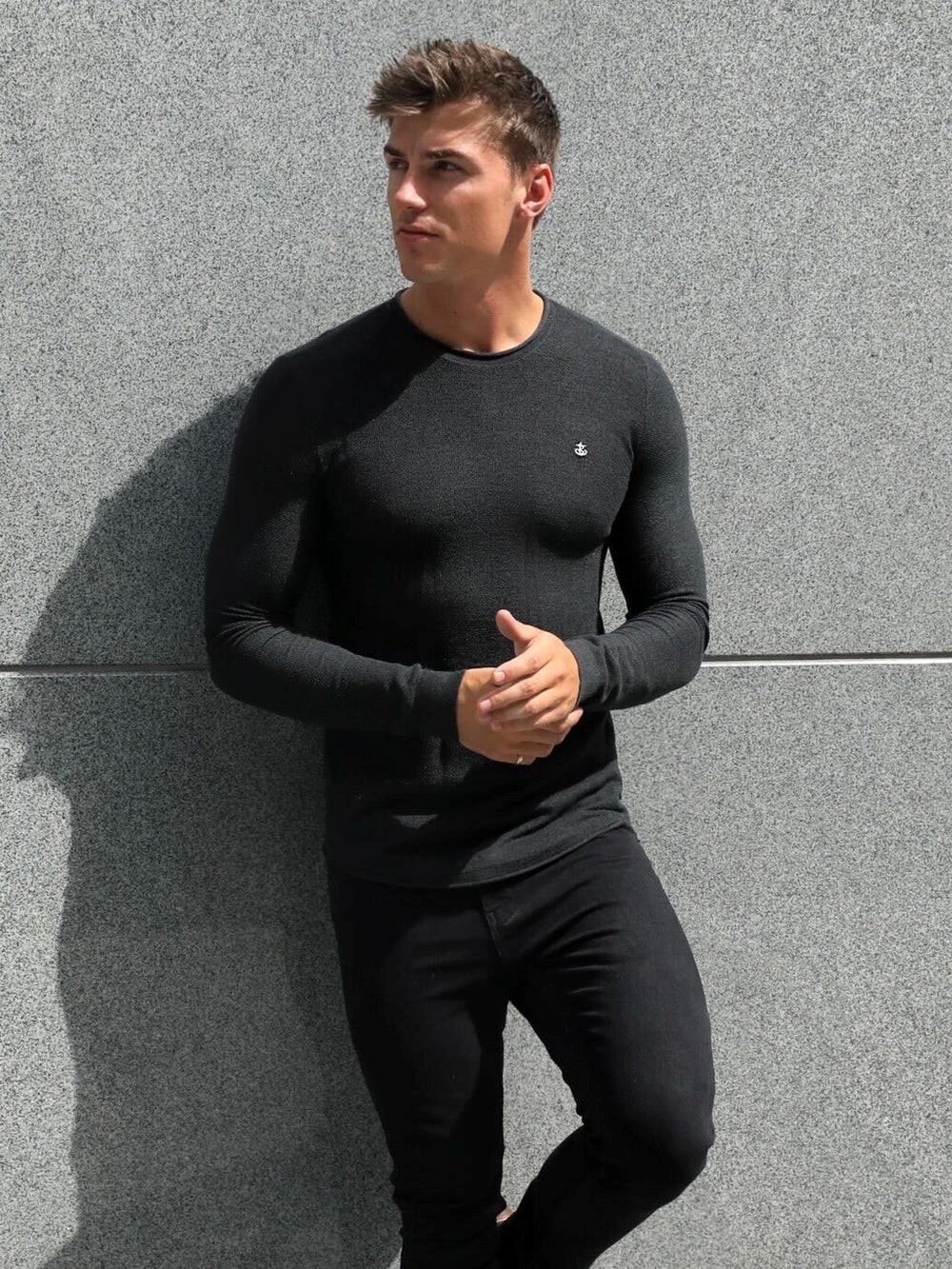 Blakely Mason Knit Jumper Charcoal | SFEJGP197
