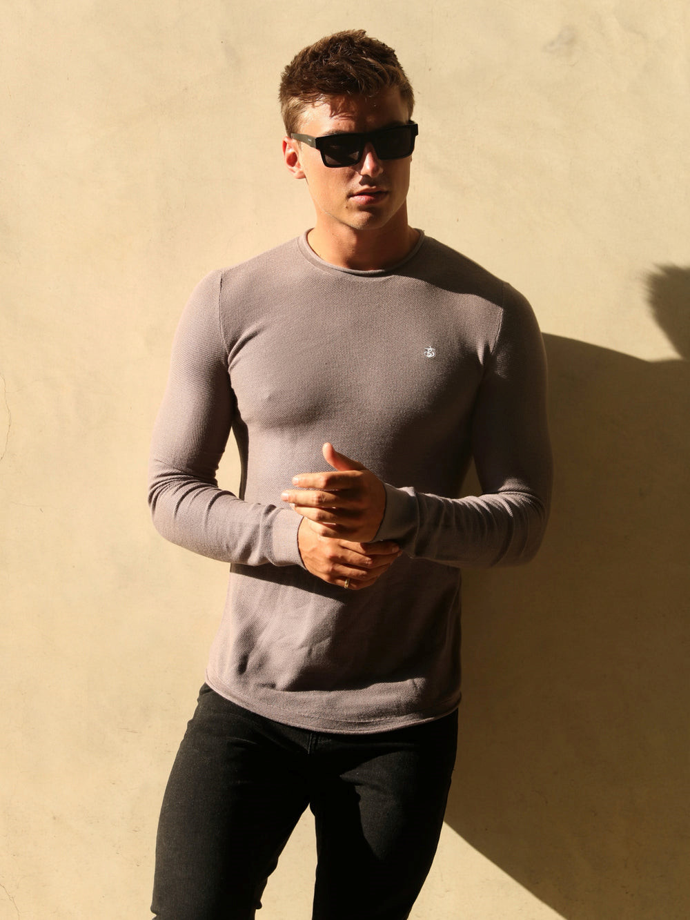 Blakely Mason Knit Jumper Lilac | IEHYGN609