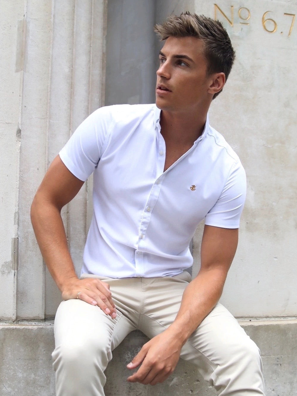Blakely Melbourne Short Sleeve Shirt Blancas | MAWTGL608