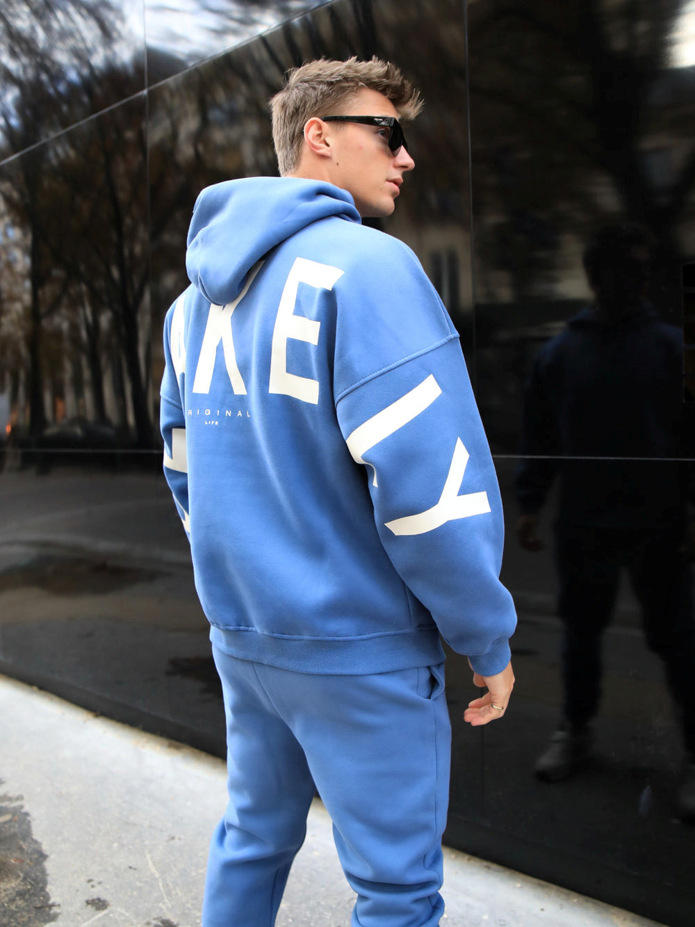 Blakely Members Idris Oversized Hoodie Azules | LVQSPZ387