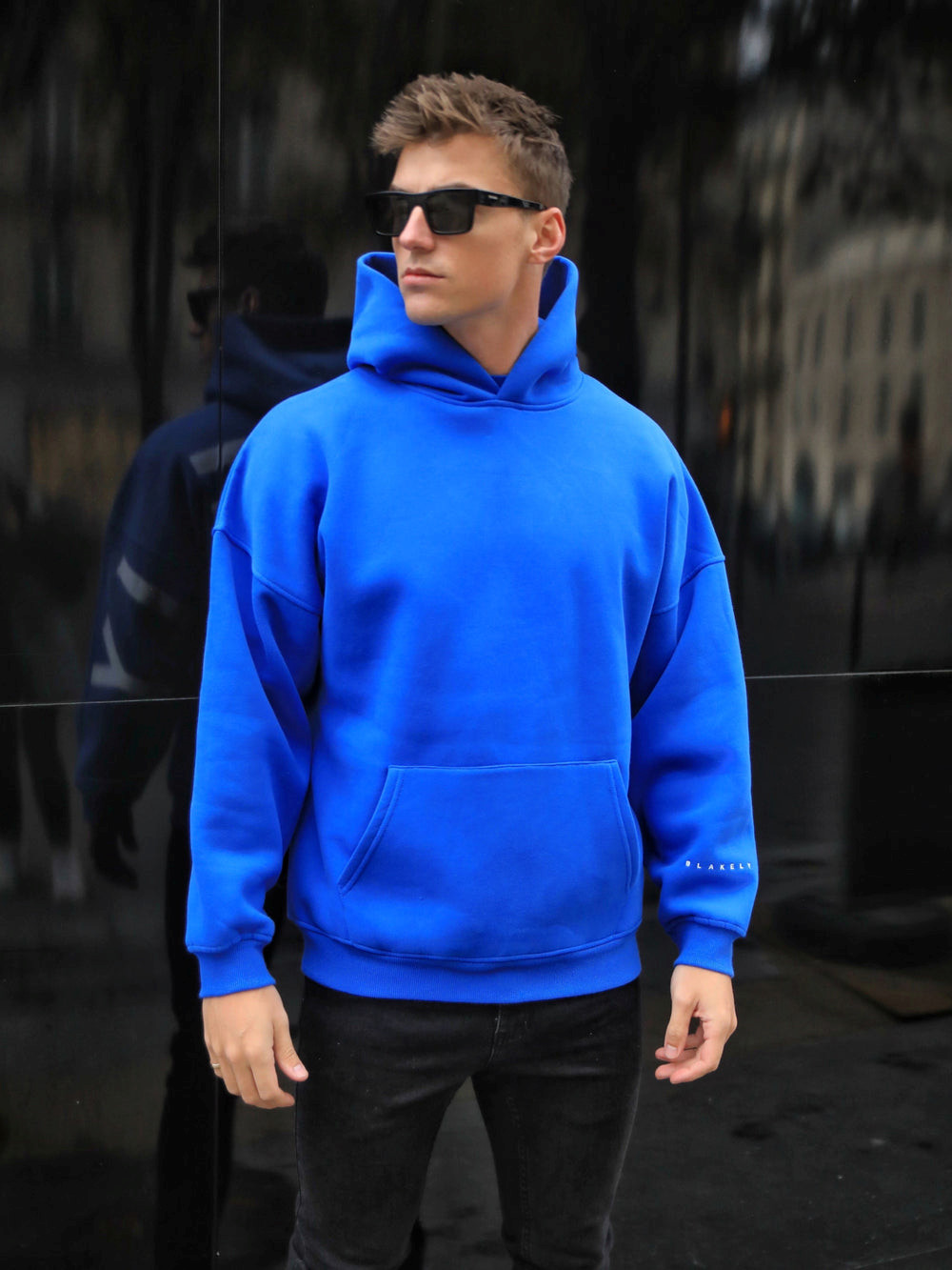 Blakely Members Idris Oversized Hoodie Azules | EIHGBM541