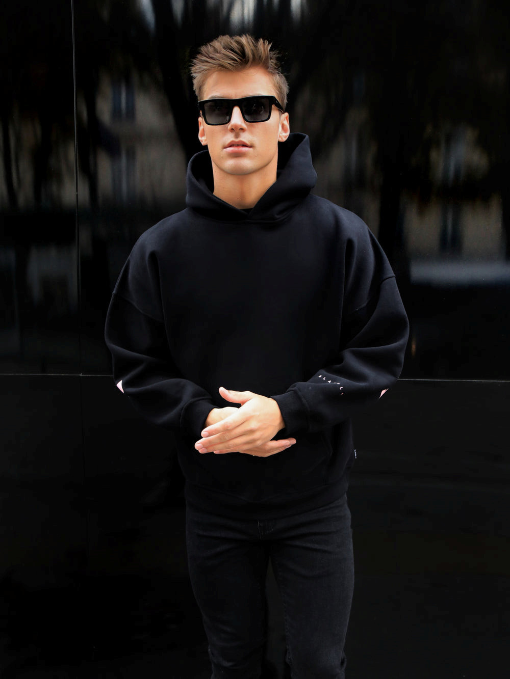 Blakely Members Idris Oversized Hoodie Negras Rosas | EMDNSQ537