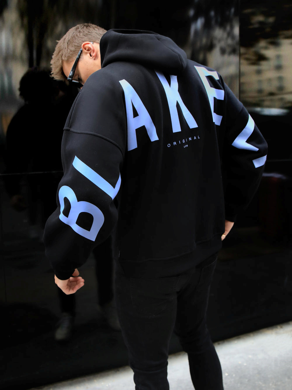Blakely Members Idris Oversized Hoodie Negras Azules | AJEBWP352