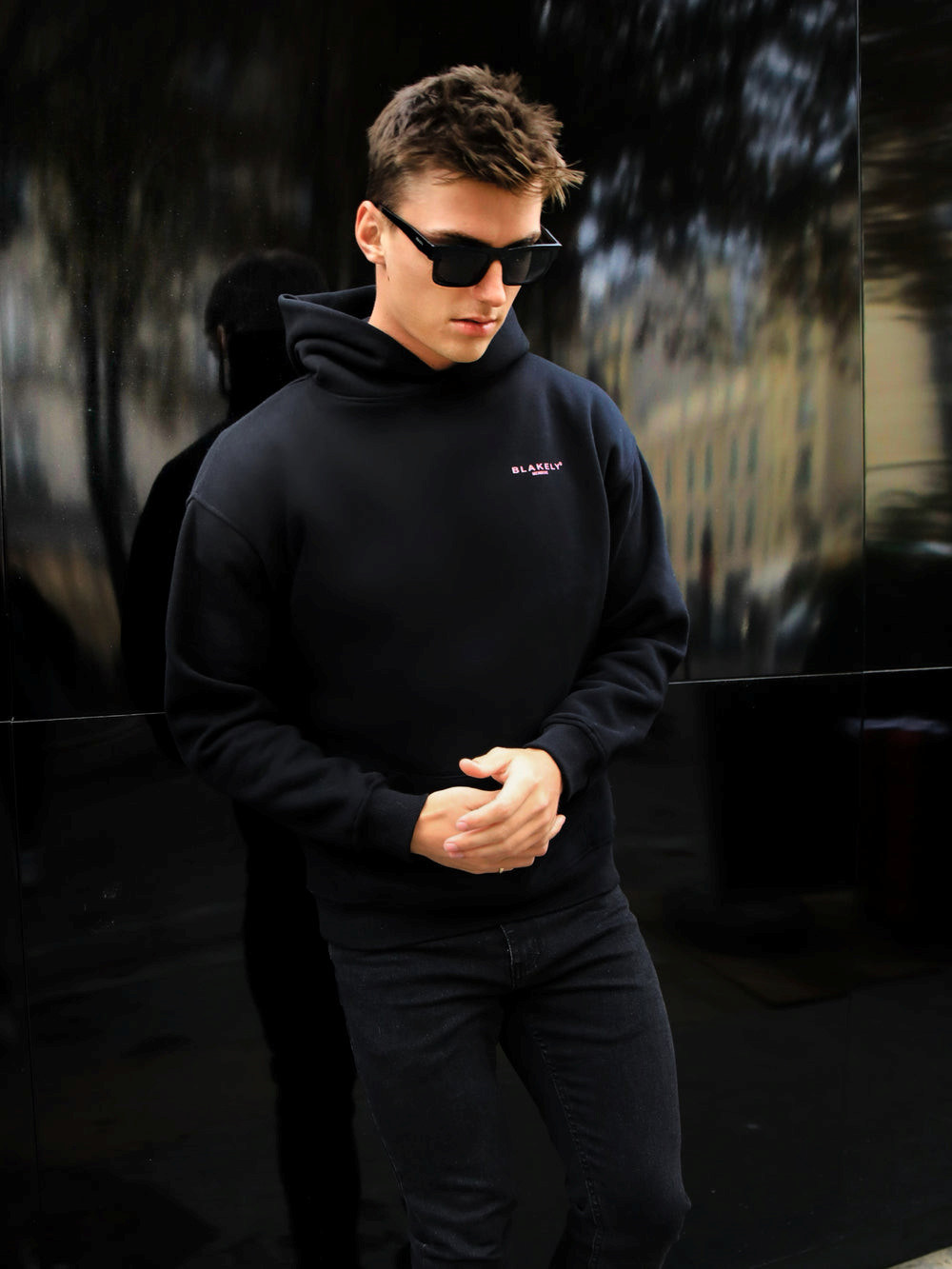 Blakely Members Relaxed Hoodie Negras Rosas | UHDMTP825