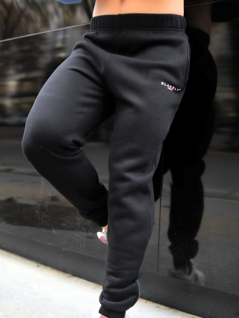 Blakely Members Sweatpants Negras Rosas | FRELUK645