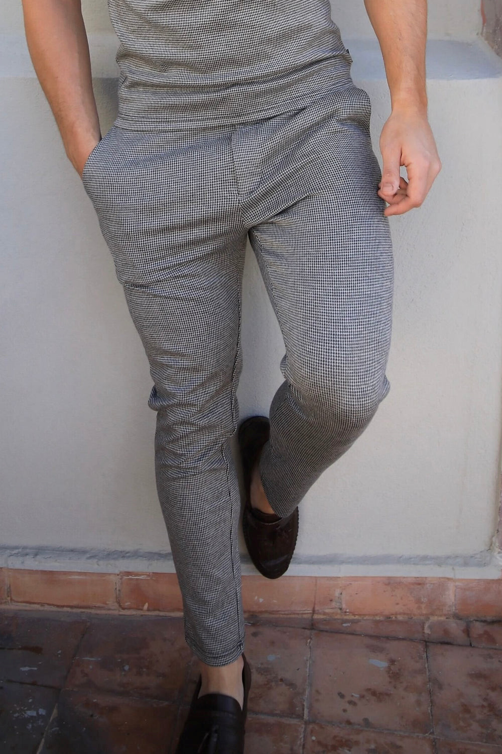 Blakely Midar Check Chinos Doradas | UAJOLP873