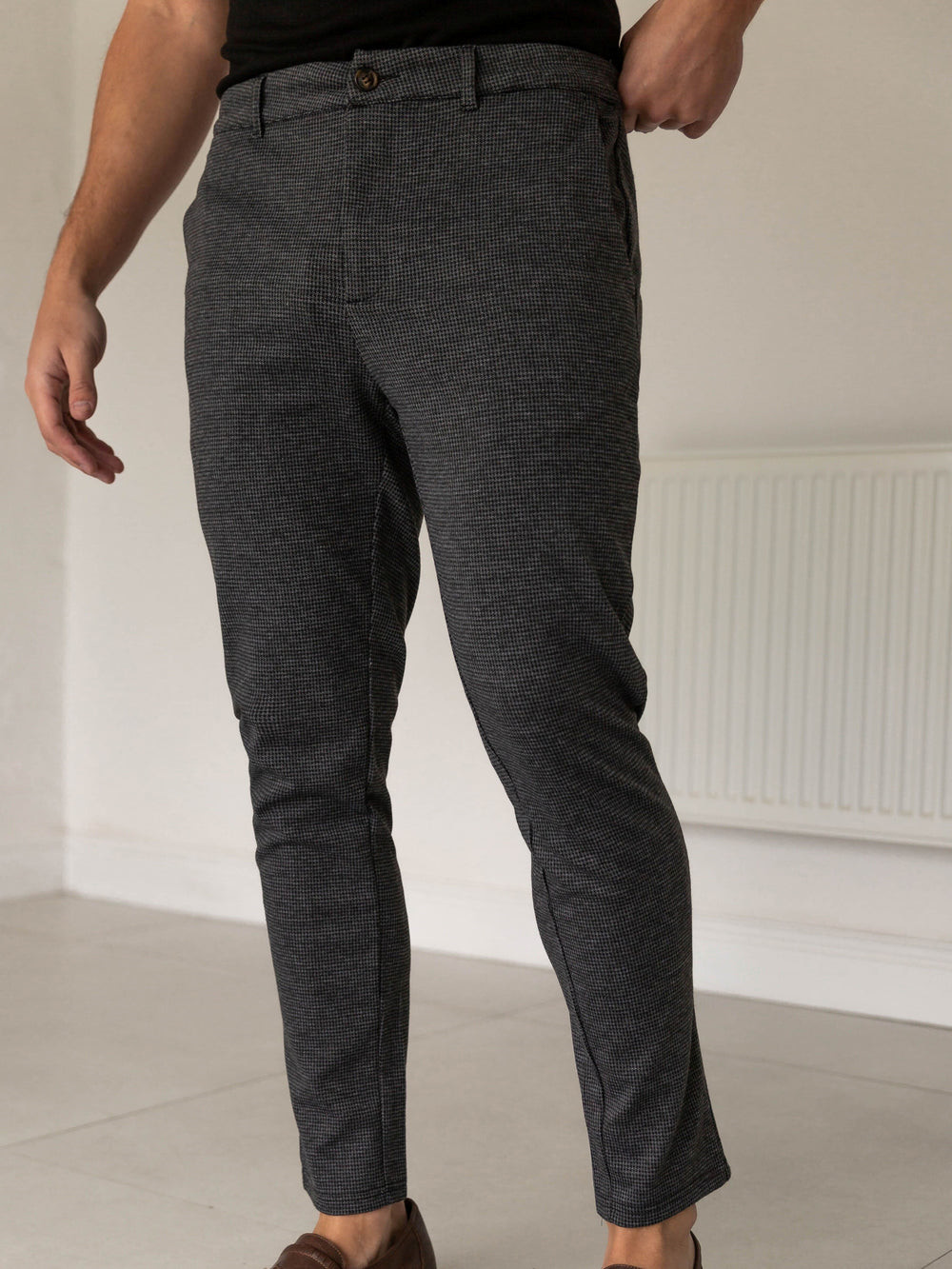 Blakely Midar Check Chinos Gris Oscuro | BEYGNU496