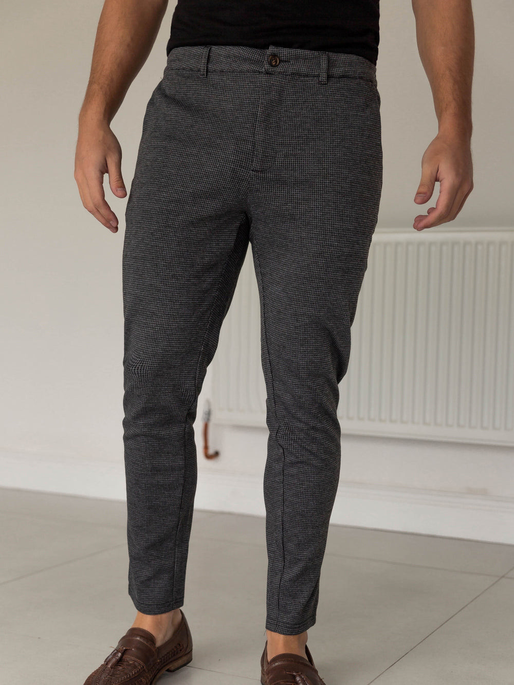Blakely Midar Check Chinos Gris Oscuro | BEYGNU496