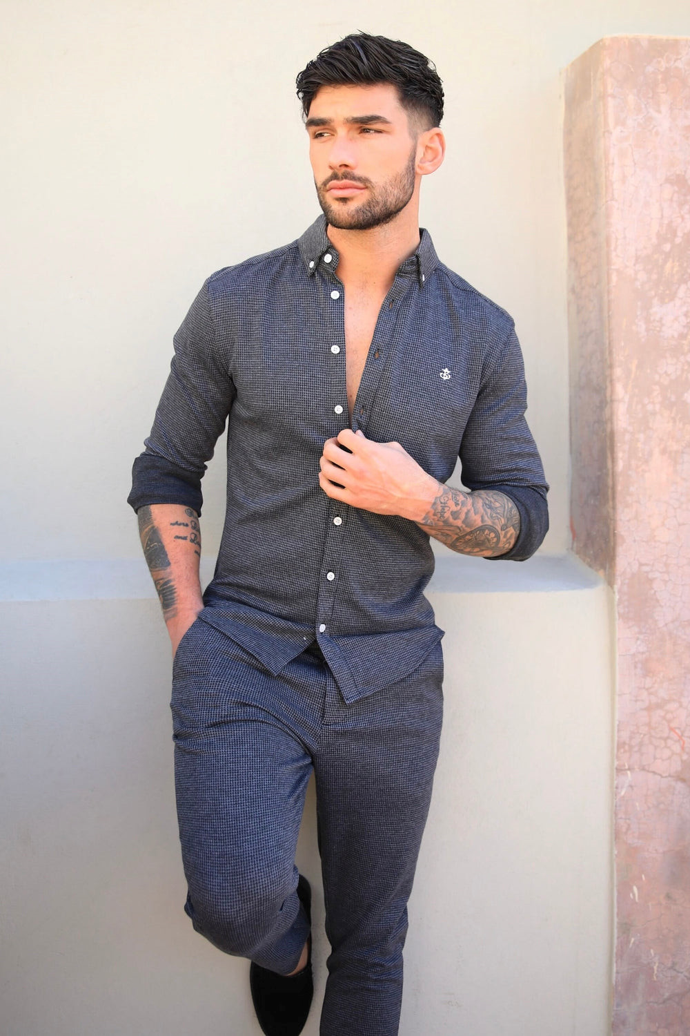 Blakely Midar Check Shirt Gris Oscuro | YUIVKN069