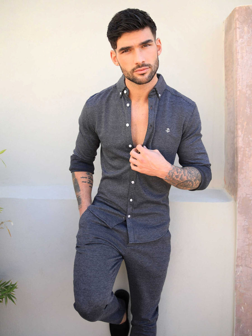 Blakely Midar Check Shirt Gris Oscuro | YUIVKN069