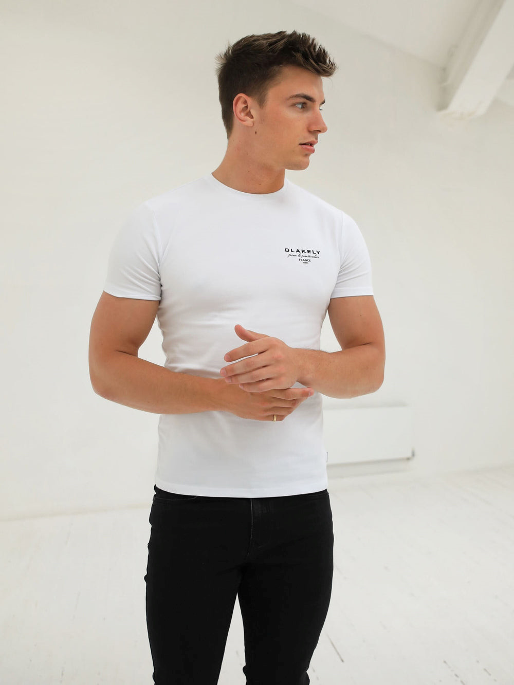 Blakely Monaco T-Shirt White/Black | DELTVY581