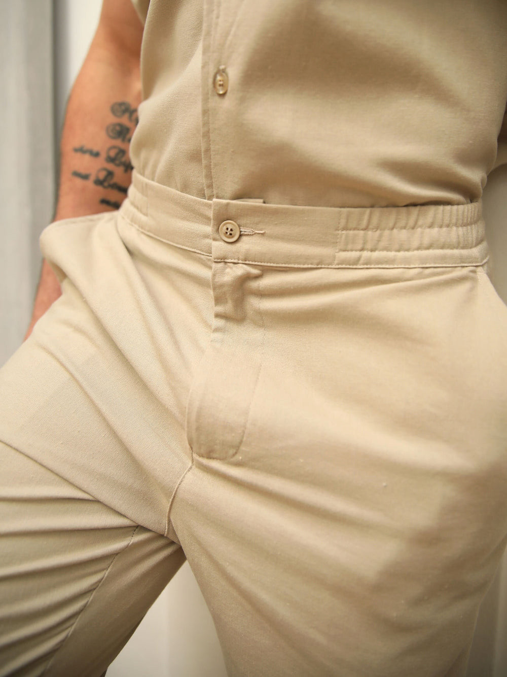 Blakely Nador Linen-Blend Trousers Tan | WEASRK412