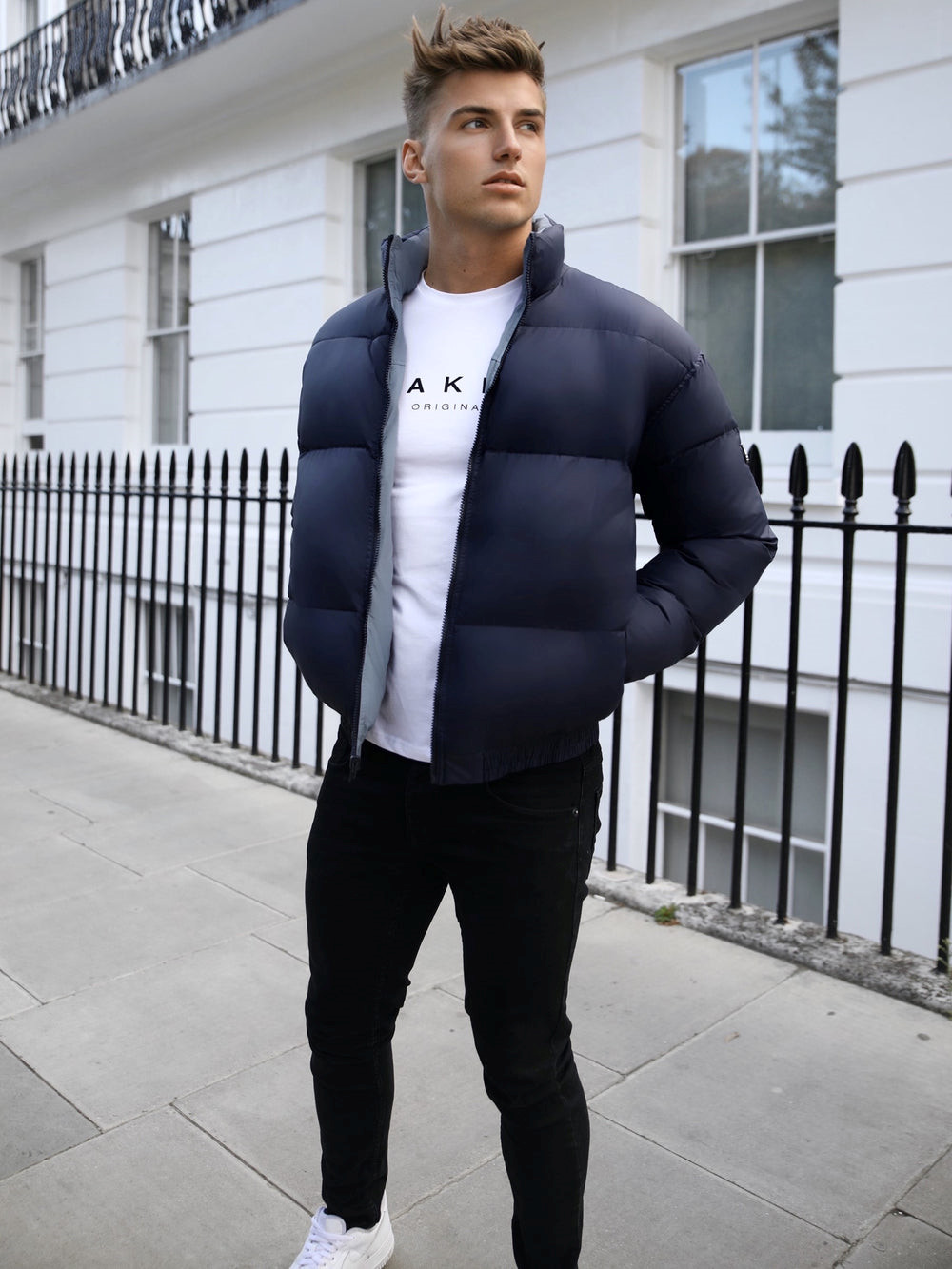 Blakely Niagara Reversible Coat Navy/Blue | NTYAWG028
