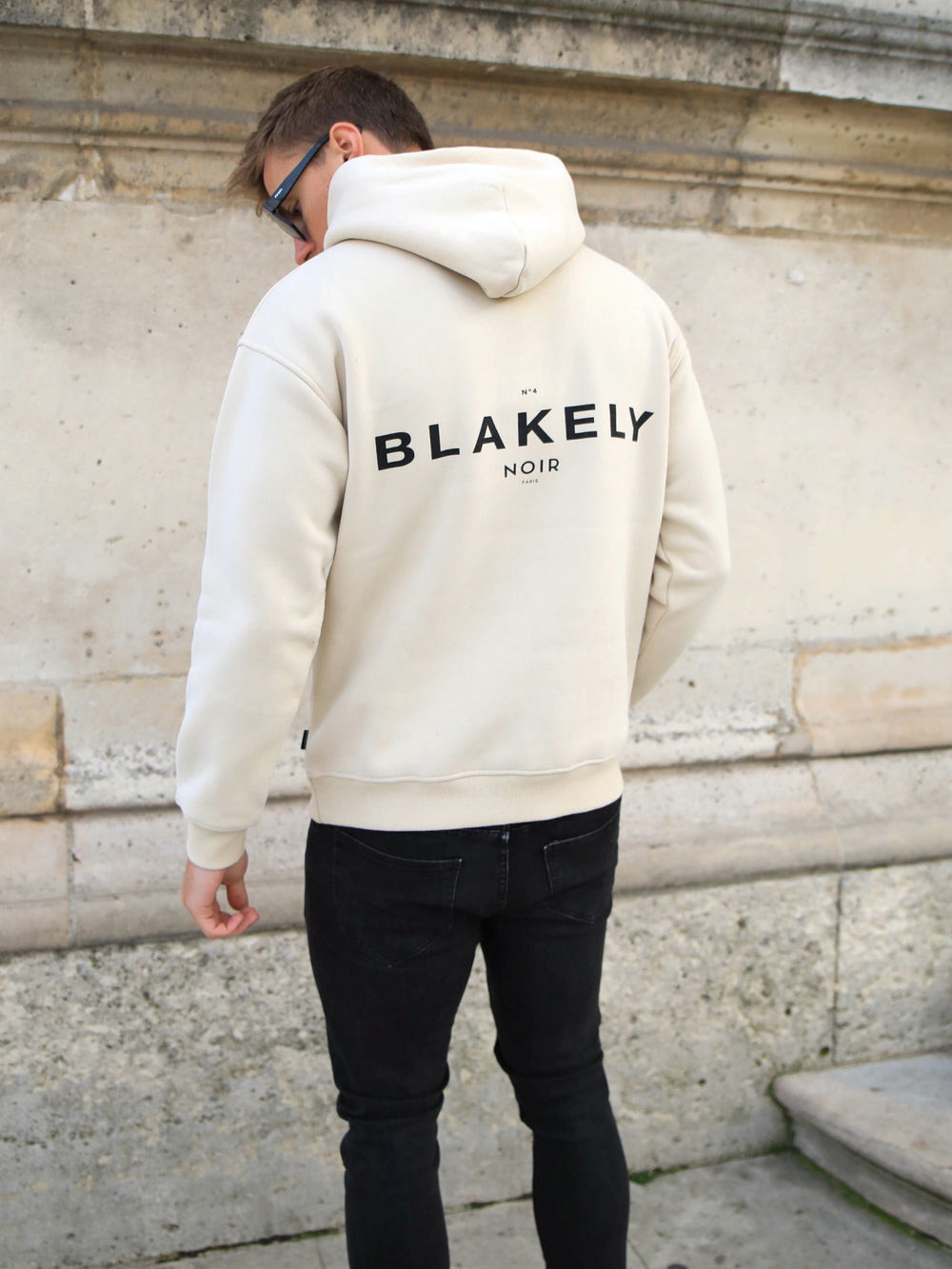 Blakely Noir II Relaxed Hoodie Bone | IZVGMA723
