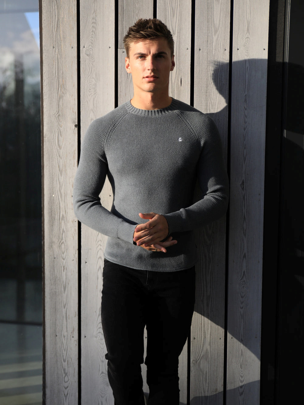 Blakely Olton Knit Jumper Graphite | MBYCNK745