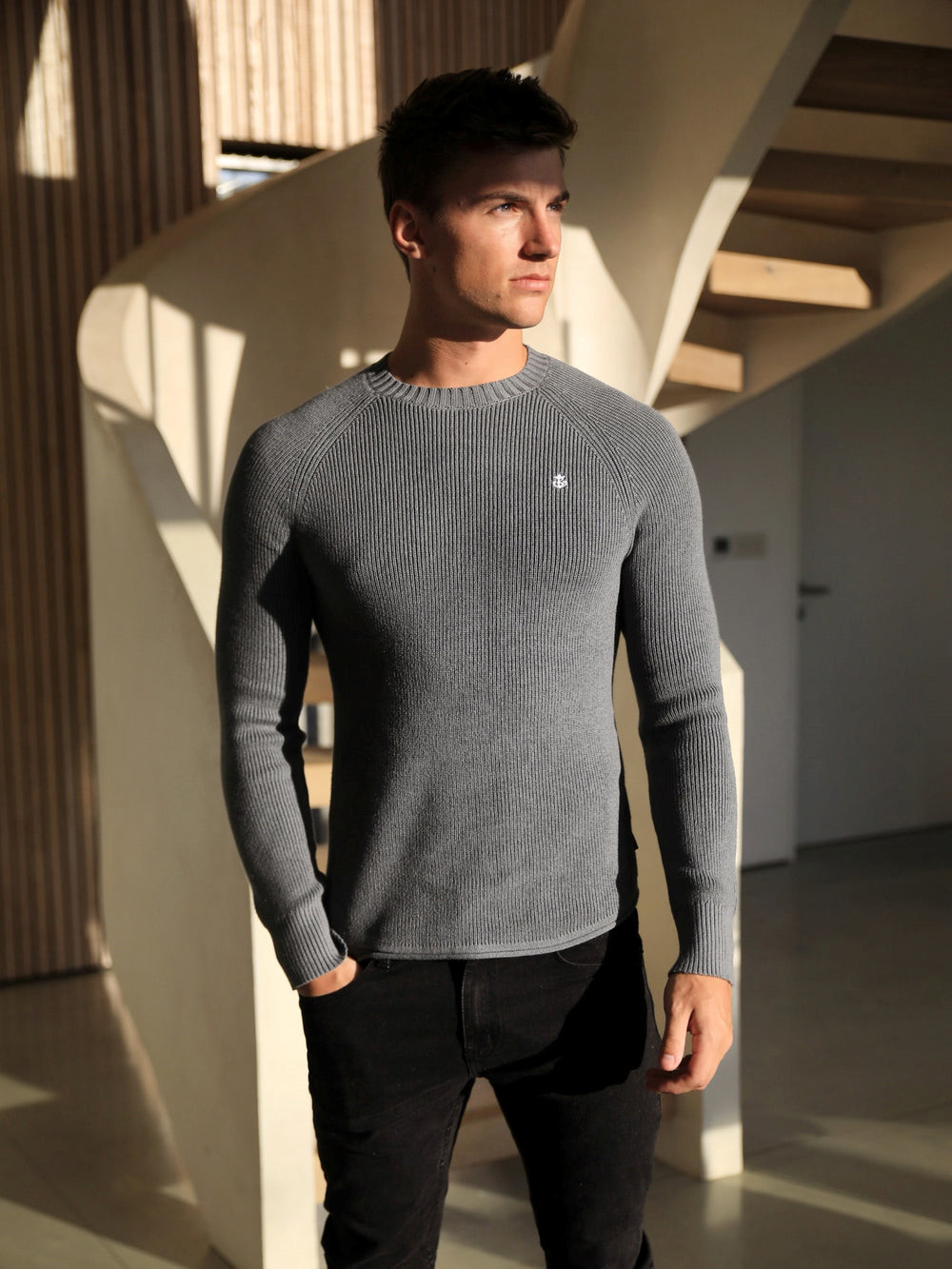 Blakely Olton Knit Jumper Graphite | MBYCNK745