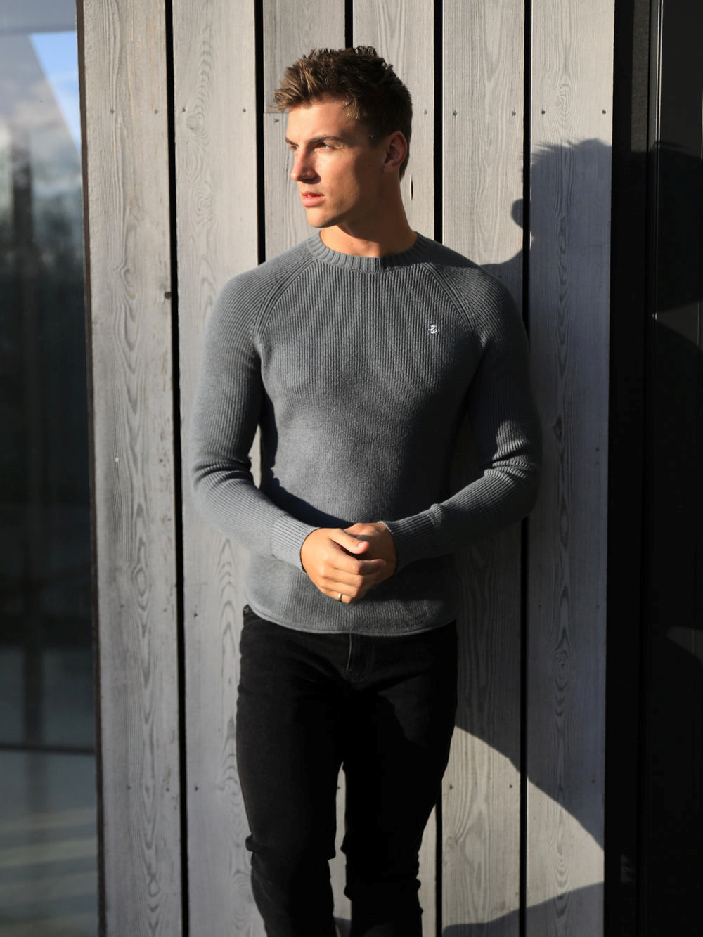 Blakely Olton Knit Jumper Graphite | MBYCNK745