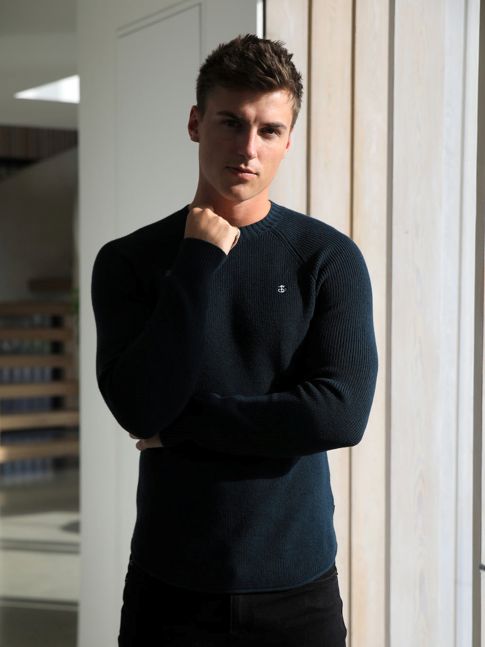 Blakely Olton Knit Jumper Verde Oscuro | OFMBES458