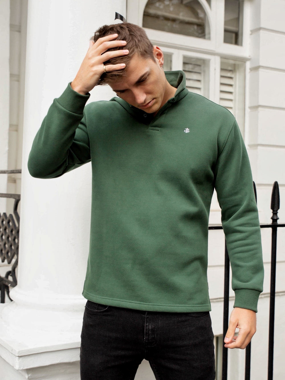 Blakely Otley Collared Jumper Verde | PRKIFN061