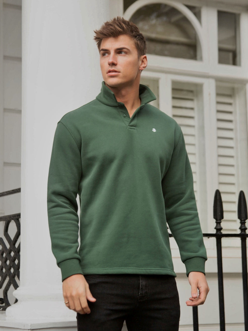Blakely Otley Collared Jumper Verde | PRKIFN061