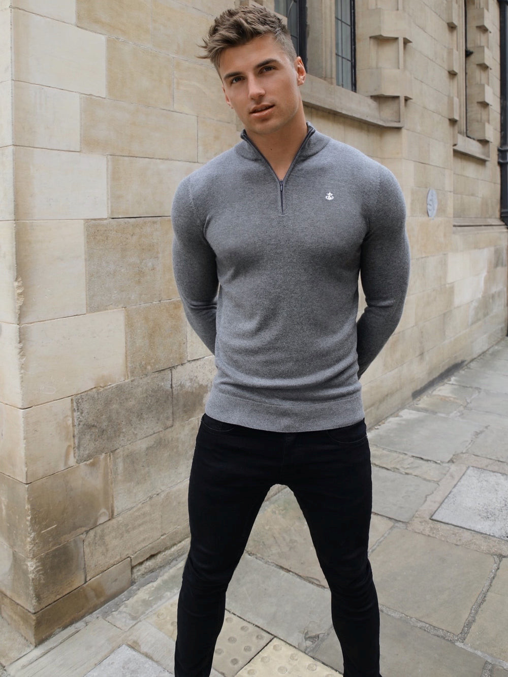 Blakely Oxbridge Jumper Charcoal | NAQHOM364